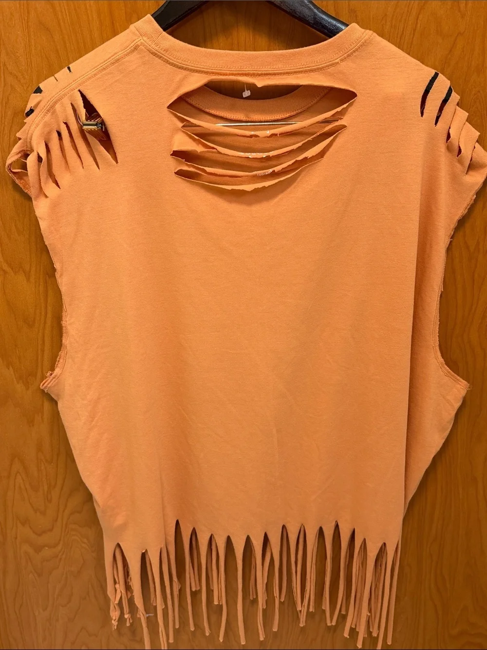 🚢🚢🚢BOGOHO🚢🚢🚢Peach Fringe Swim Coverup with Blue Nautical Print-3X - Picture 5 of 6